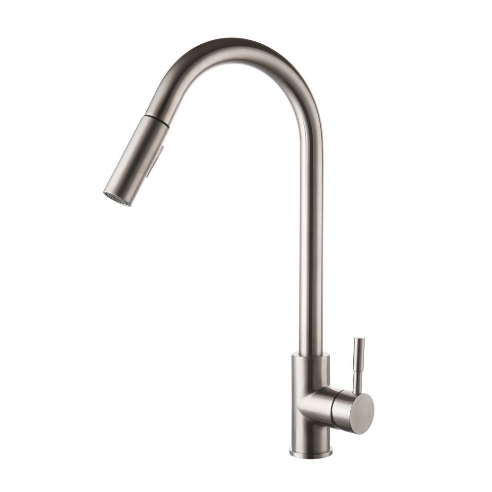 2018 Kes Lead Free Sus 304 Stainless Steel Pull Down Kitchen Faucet 2018 Kes Lead Free Sus 304 Stainless Steel Pull Down Kitchen Faucet Mixer Tap With Out Sprayer Swivel High Arc Spout Brushed From Caley