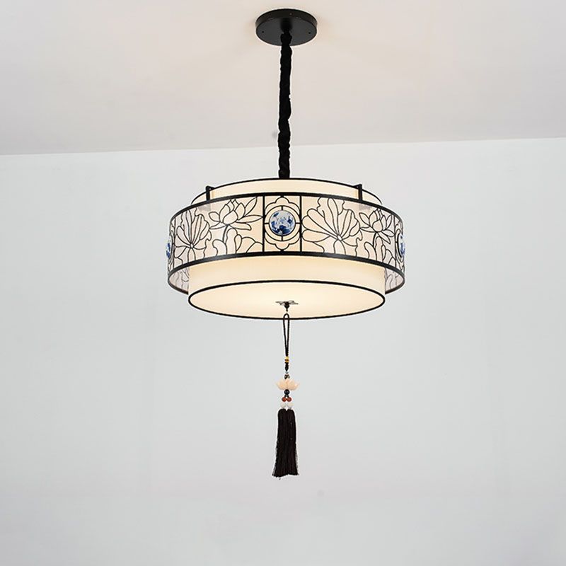 Chinese Pattern Round Pendant Lights Antique Flower Lamp Dia Chinese Pattern Round Pendant Lights Antique Flower Lamp Dia 60cm Modern Living Room Bedroom Study Home Lighing G458 Shade