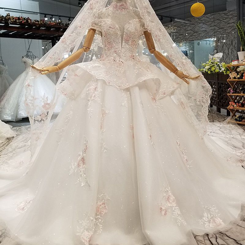 Cheap Elegant Wedding Dress With Peplum Off Shoulder Bridal Dress