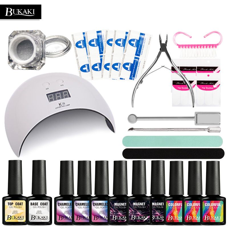 bukaki nail art sets french nail polish cat eye temperature change