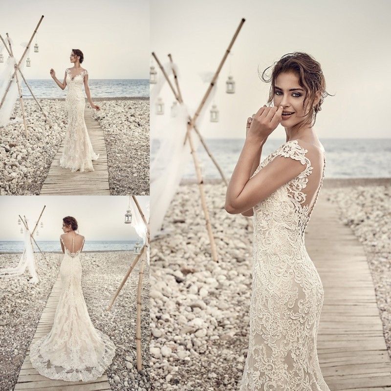 mermaid beach wedding dress