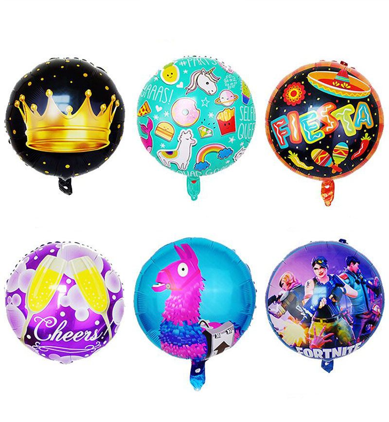 18/" 45cm Fort nite foil helium balloon fortnight fort night nite style 2 blue