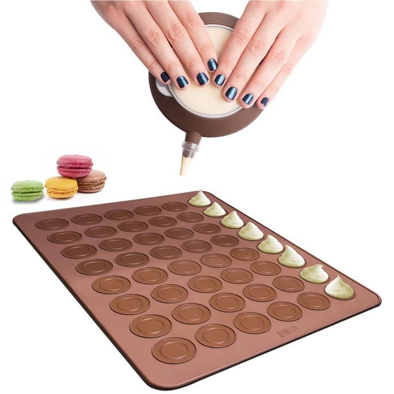 2019 38 28cm 48 Holes Macarons Silicone Mats And Dessert