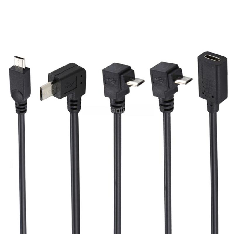 Cable Usb Firewire Type C Femelle A Micro Usb Adaptateur Male Extender Donnees Cable De Charge Convertisseur Connecteur Droite Up Bas Angle Gauche Donnees De Charge 30 Cm Cable Usb Coude Propose