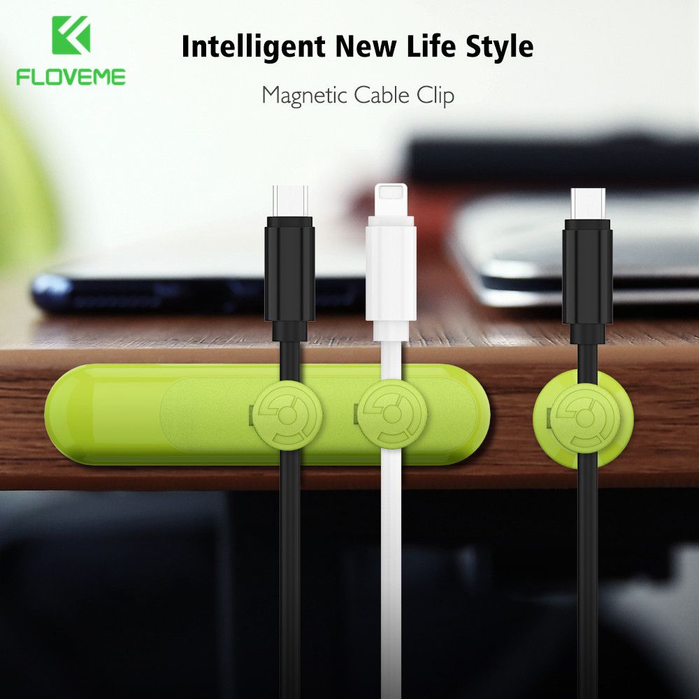 2018 Floveme Mini Magnetic Cable Clip Charger Receiver Wire 2018 Floveme Mini Magnetic Cable Clip Charger Receiver Wire Organizer Desk Cord Lead Holder Universal Phone Accessories Socket From Therese