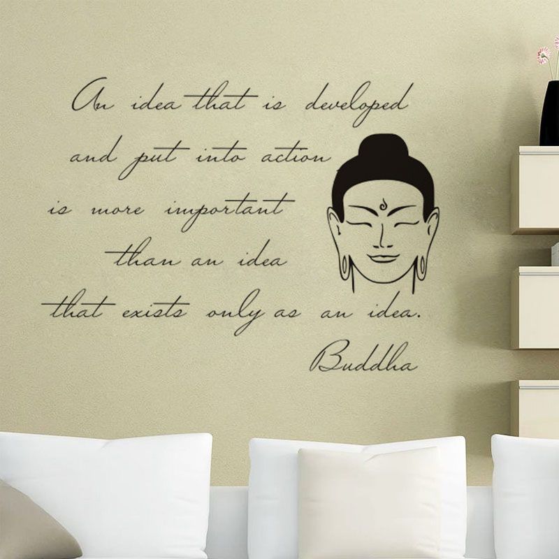 Buddha Statue Wall Stickers Quotes Vinyl Art Decals Removable Home Delectable Statue Quotes Buddha Statue Wall Stickers Quotes Vinyl Art Decals Removable Home Delectable Statue Quotes