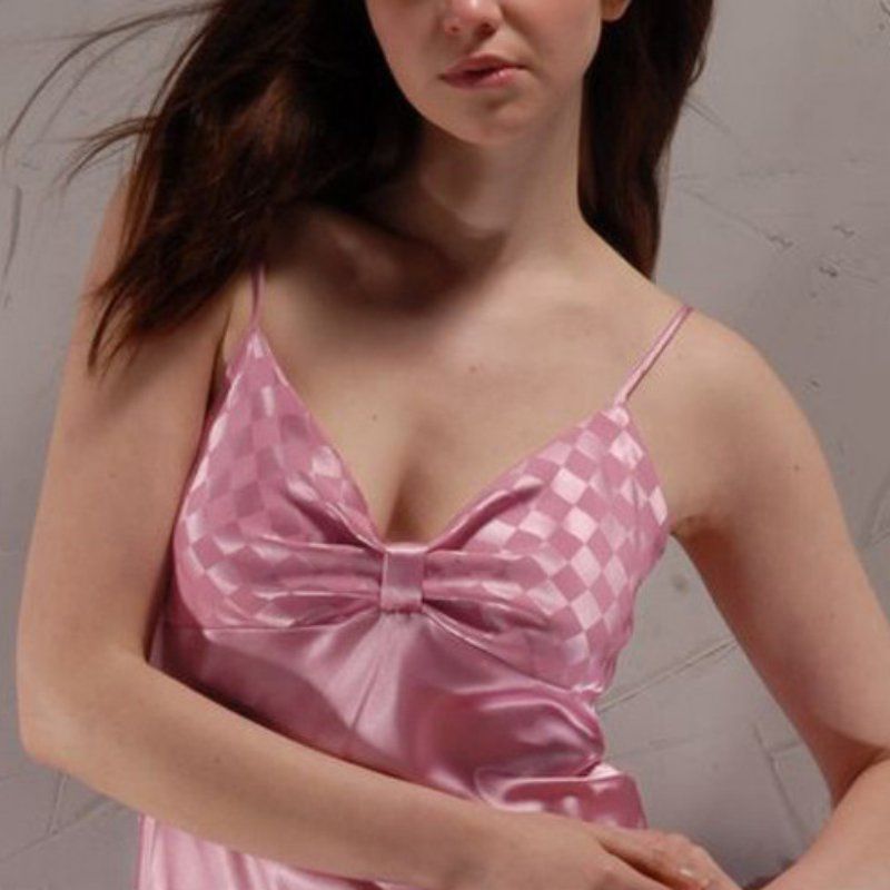 Le Donne Bianco in Raso e Pizzo Camicia Da Notte prodotti europei
