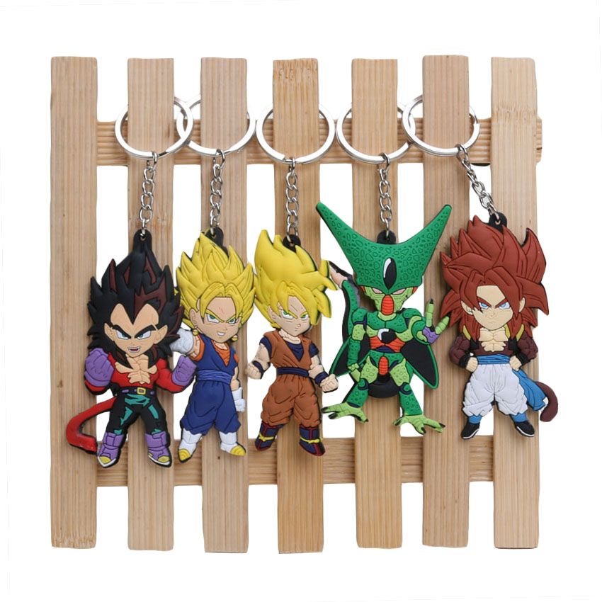 2018 Dragon Ball Z Super Saiyan Son Gokou Vegeta Keychains Soft Pvc Figure Toys In Opp Bag From Guoli0005 827