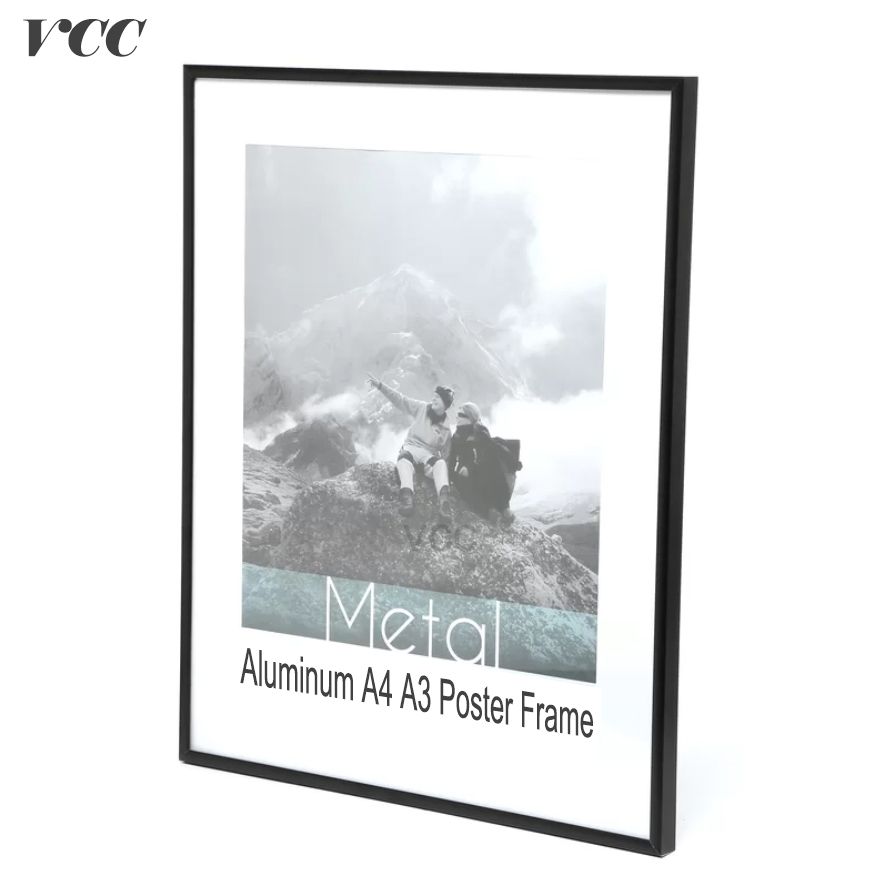 Vcc Frame Wall Art Decorative Black Deluxe Aluminum A4 A3 Poster For Hanging Metal Photo Certificate