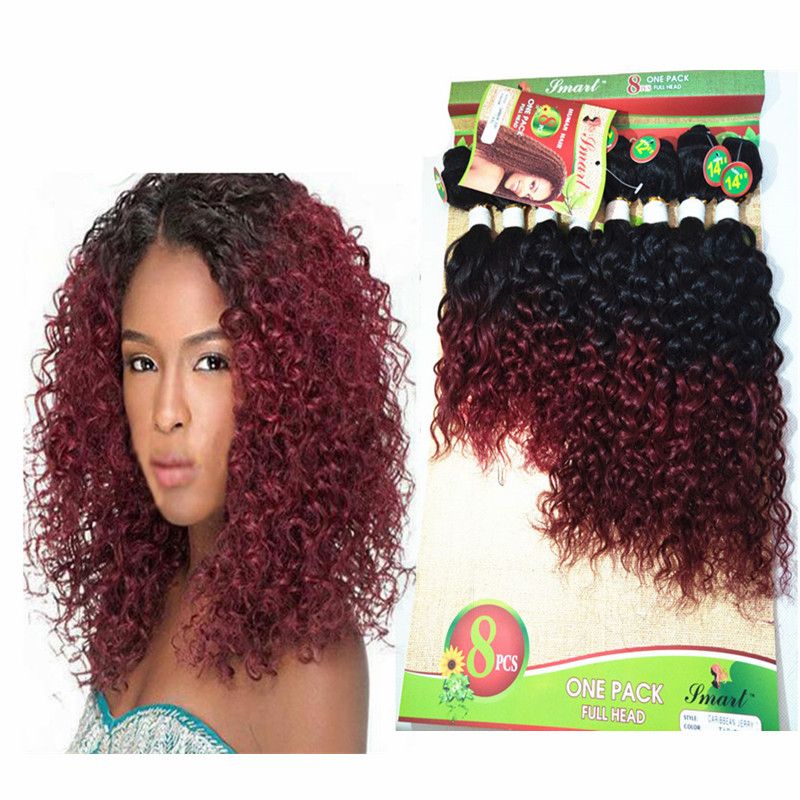Malaysian Kinky Curly Short Hair Weave Full Head Jerry Curl Hair