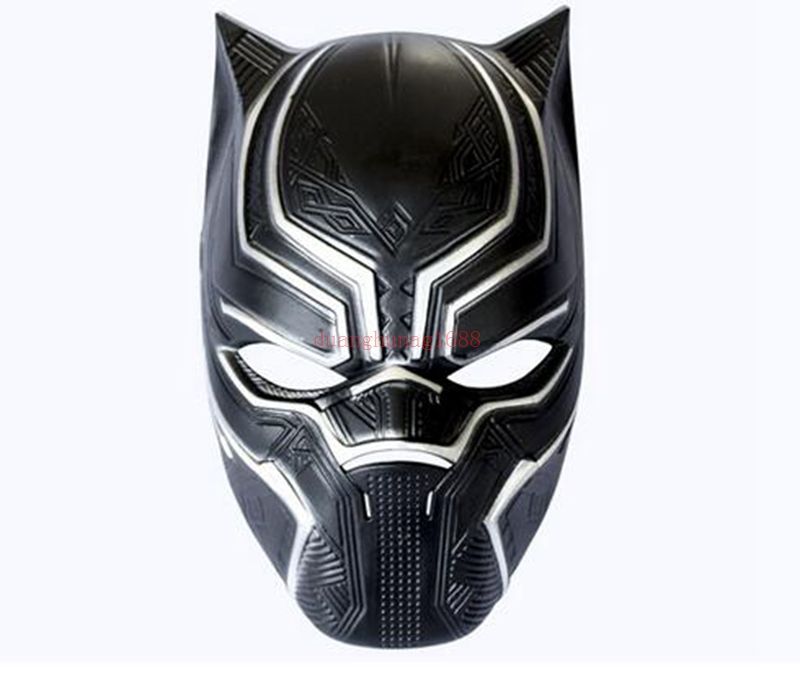 HOT Black Panther Face Mask Halloween Realistic Men'S Latex Party Mask