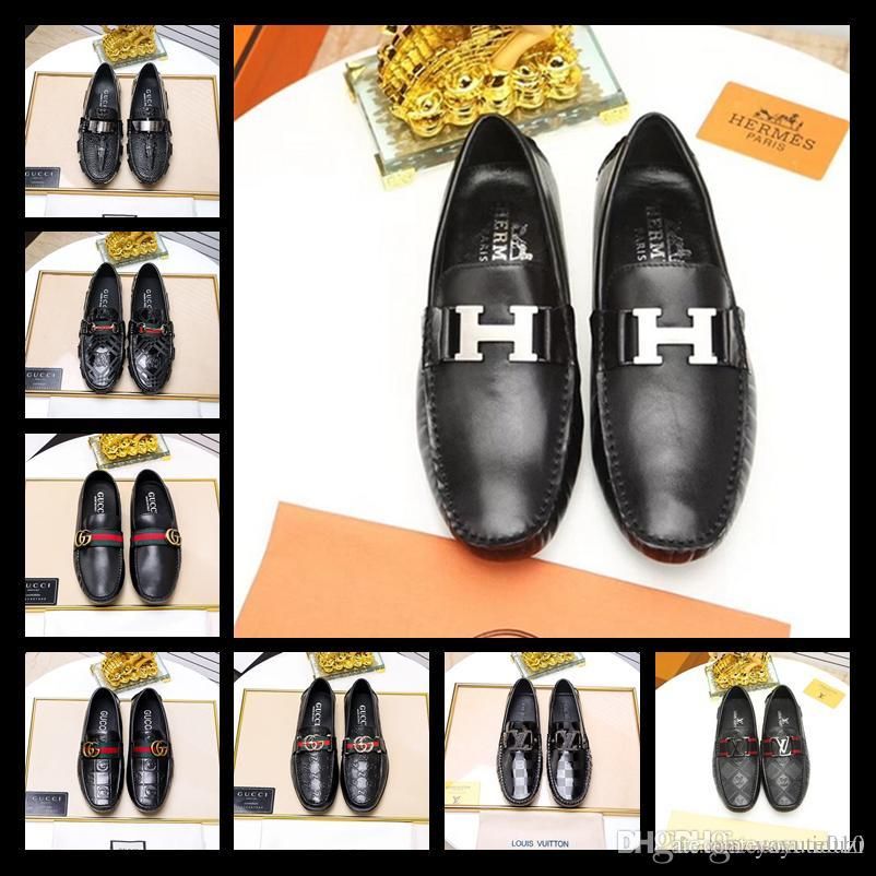 L Designer Confortable Nouveau La Luxe Pour Formelle De Chaussures Taille Medusa Paillettes Homme Marque Habillées Style Hommes Meilleur hdCxsQrt