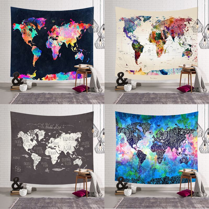 World Map Tapestry Nordic Style Sofa Background Home Decoration Accessories Psychedelic Tapestries Wall Decor - Tapestries For Walls World Map Tapestry Nordic Style Sofa Background Home Decoration Accessories Psychedelic Tapestries Wall Decor - Tapestries For Walls