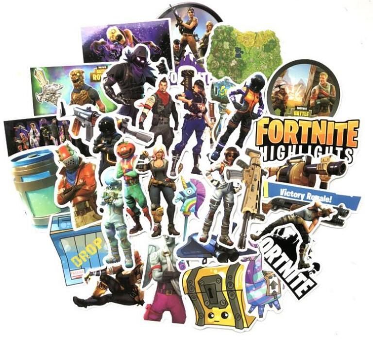 40 teile satz fortnite spiele aufkleber pvc abziehbilder wasserdichte aufkleber fur laptop gepack roller laptop auto dekoration wandaufkleber - fortnite mit laptop spielen