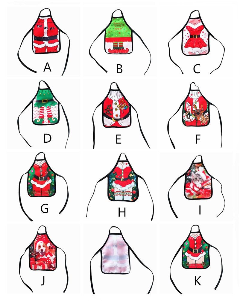 Christmas Decoration Wine Bottle Holder Santa Claus Cartoon Pet Home Bar Dinner Table Red Wine Mini Apron Party Decors Gift Party Decorations Supplies Party