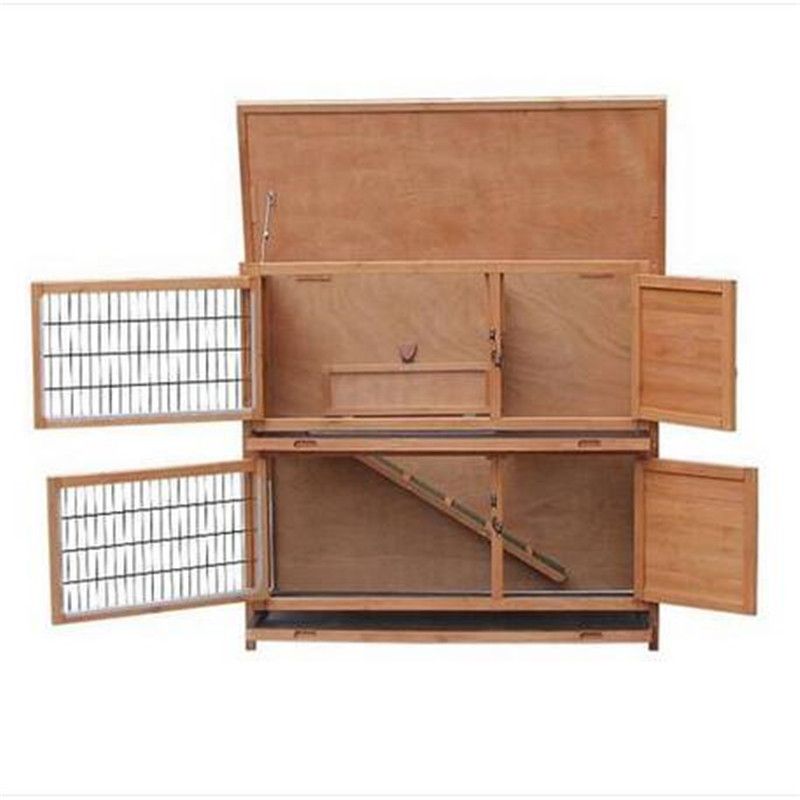 Wholes 2 Tiers Waterproof En Coop Rabbit Hutch Wood House Wholes 2 Tiers Waterproof En Coop Rabbit Hutch Wood House Pet Cage For Small Animals Metal Bird Cages Wooden From Gegezeng