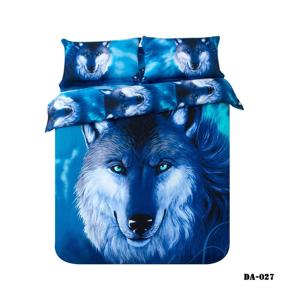 3 100 Organic Cotton 3d Wolf Print Bed Sheets California King 3 100 Organic Cotton 3d Wolf Print Bed Sheets California King Bedding Set Blue Animal Linen Fitted Sheet Quilt Sets Queen Collection
