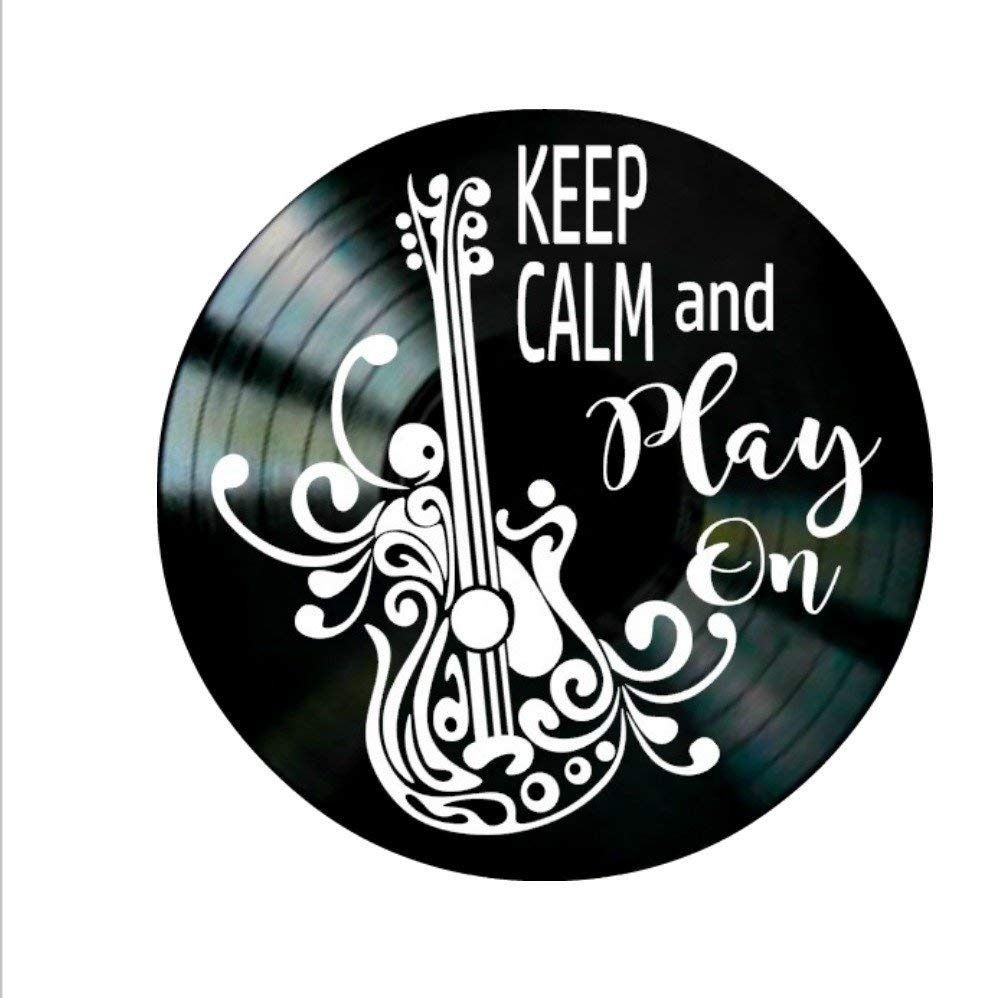 Diy Gift For 2018 Keep Calm And Play On Quote On A Vinyl Record