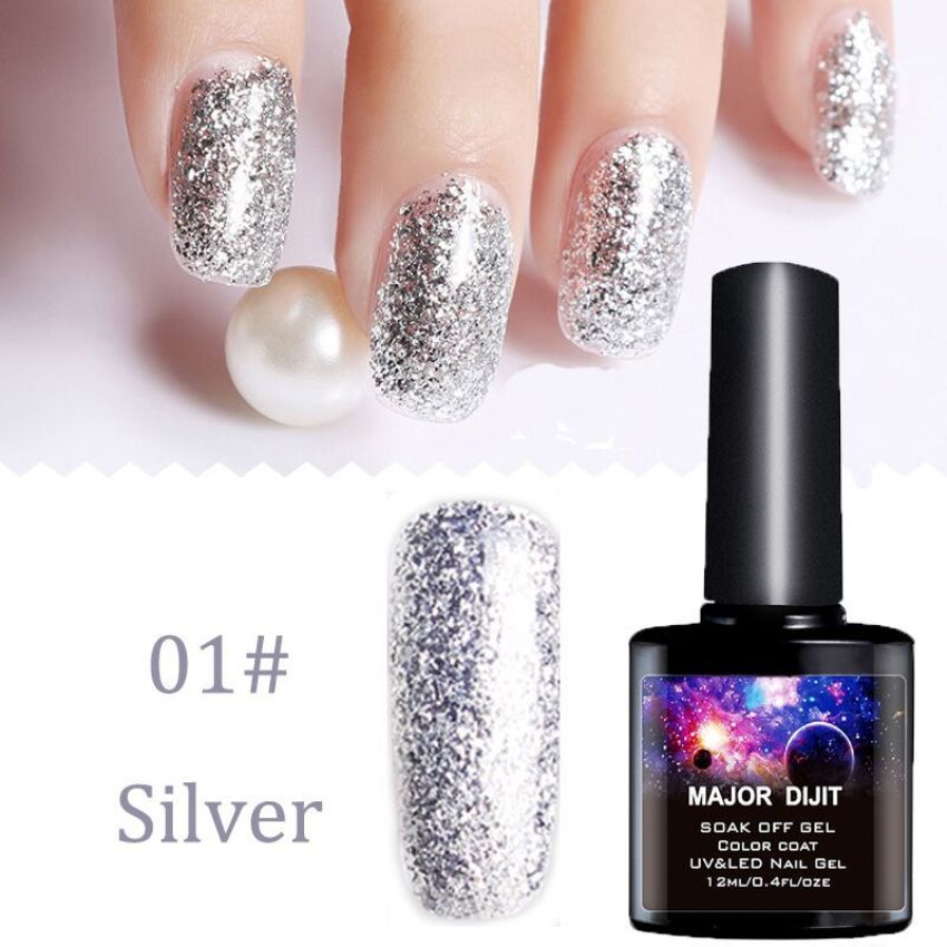 Gold And Silver Glitter Nail Polish 10ml Mirror Effect Shiny Nail Gold And Silver Glitter Nail Polish 10ml Mirror Effect Shiny Nail