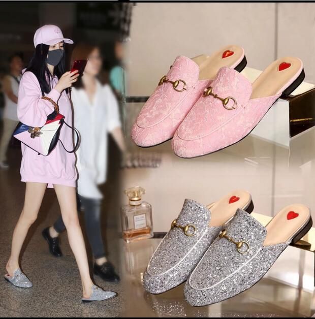 princetown lace slipper