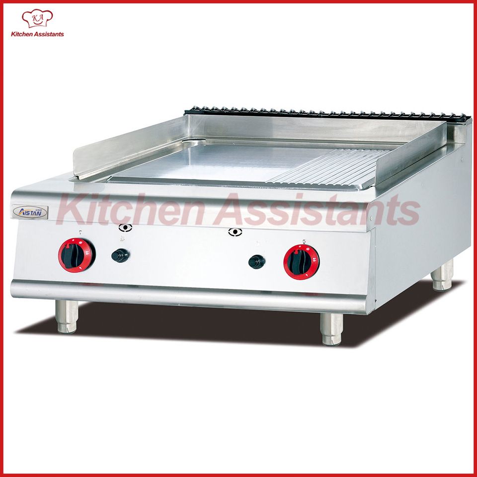 GH9861 Counter Top Gas Griddle with 1/3 Grooved Griddle Catering