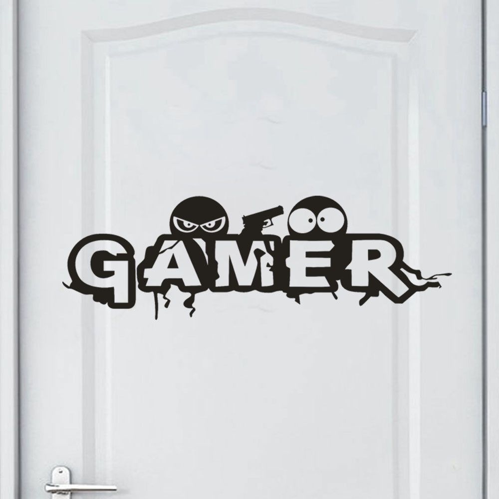 Compre Gamer Adesivo De Parede Jogo De Vídeo Arte Papel De Parede