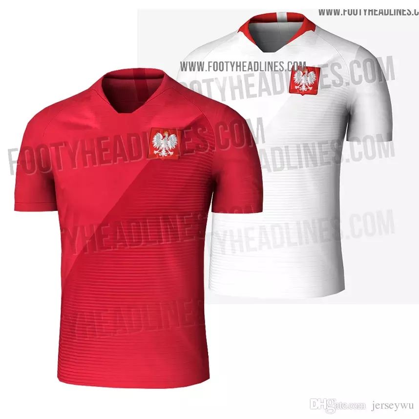 wholesale 2018 world cup best quality men poland soccer jersey home poland size
