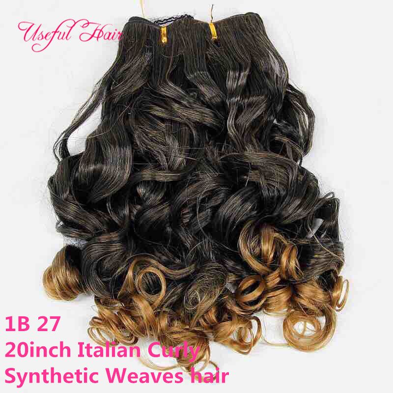 Brazilian Hair Bundles Synthetic Braiding Italian Curly Hair