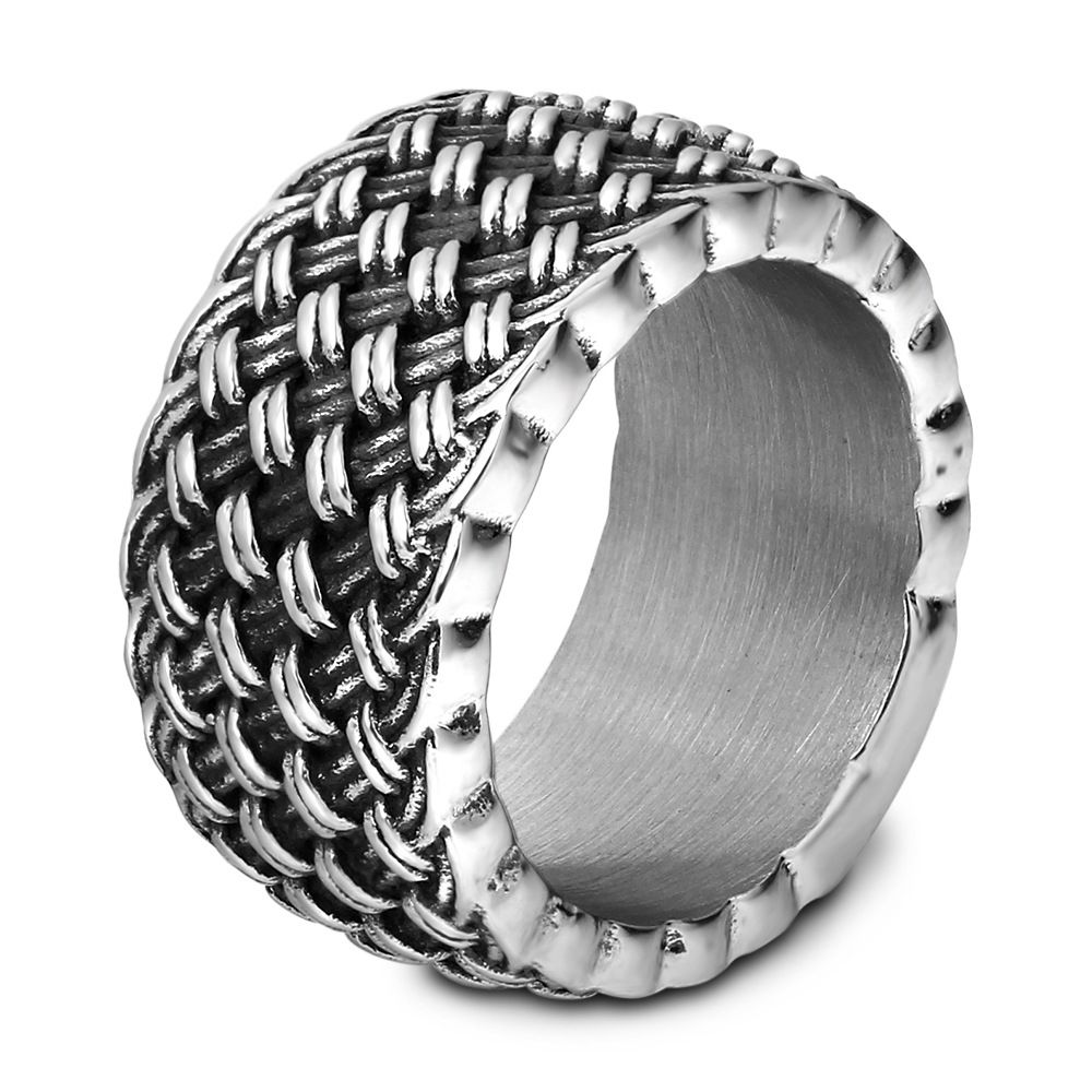 New Model Retro Men Titanium Steel Jewelry Rings Fashion Yiwu