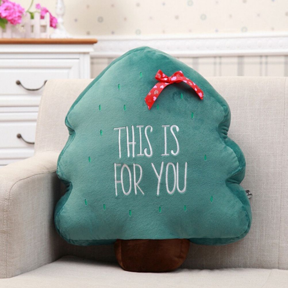 Lovely Cartoon 3D Christmas Tree Cushions Stuffed Plush Kids Toy Doll Present Decorative Pillows Holiday Gift THIS IS FOR YOU Stuffed & Plush Plants Cheap