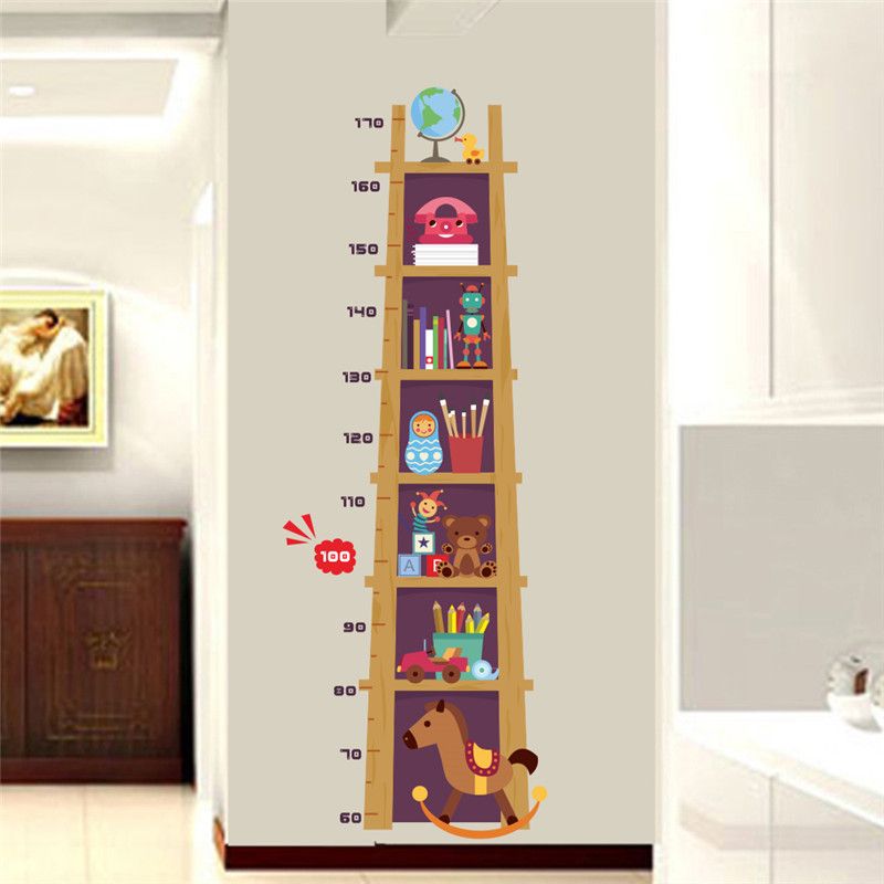 children height measure wall sticker for kids rooms 3d vivid