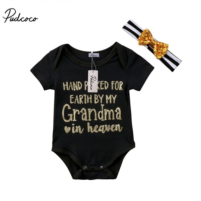 2018 Hot Sell Newborn Baby Girls Clothes Short Sleeve Romper