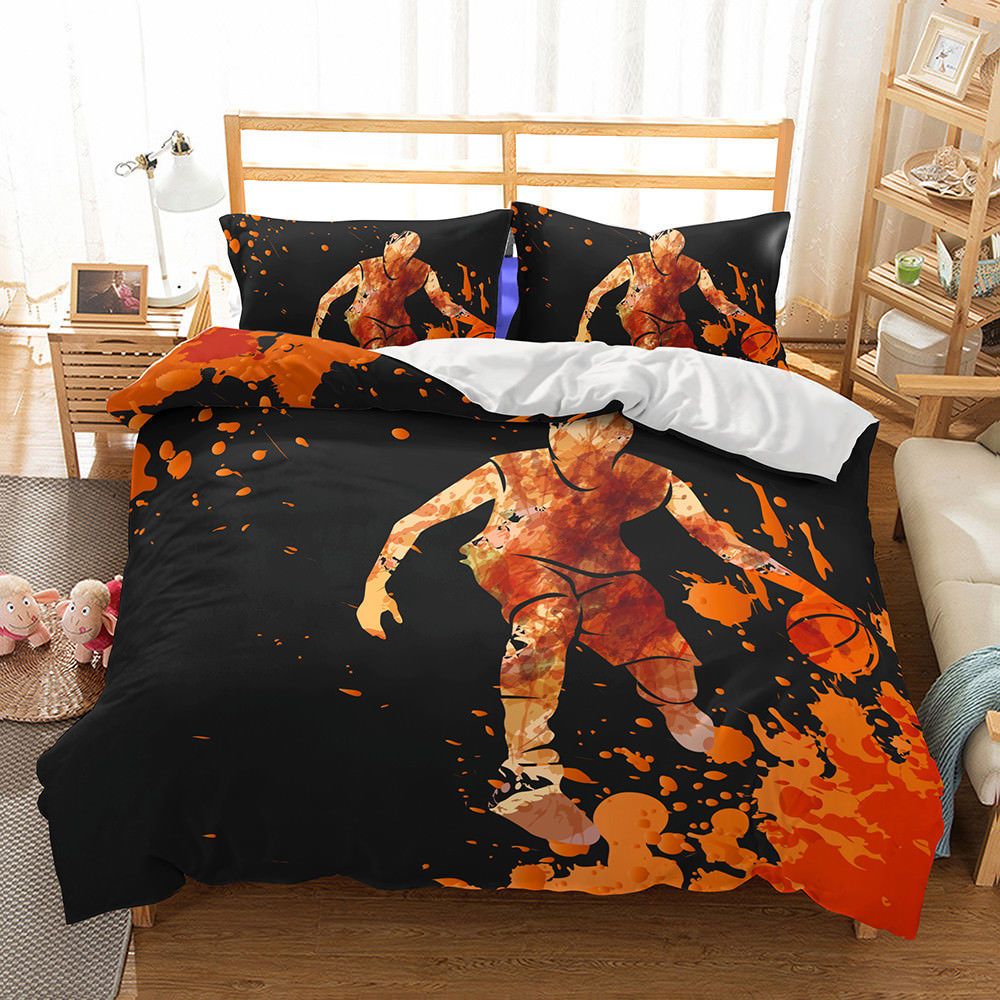 Us Size Water Powder Basketball Pattern Twin Full Queen King Bedding Sets Duvet Cover No Filler