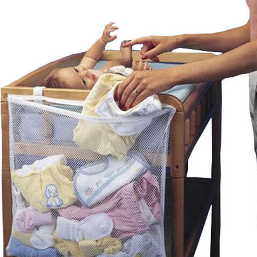 2018 2018 New Baby Crib Mesh Bag Newborn Bedside Pouch Bumper Infant