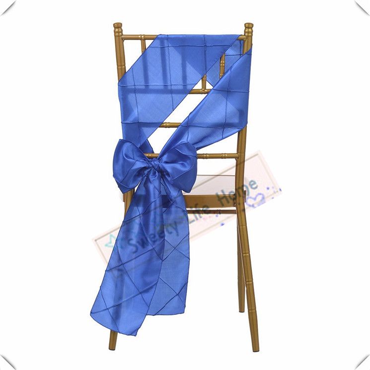 Royal Blue Sashes /Pintuck Taffeta Chair Sash/ Chair Bows For Chiavari ...