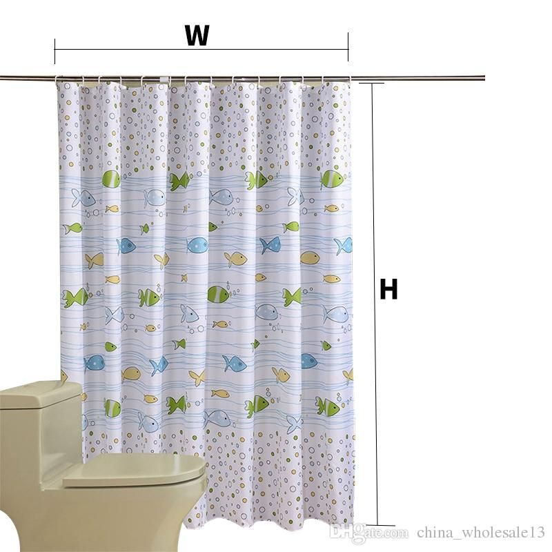 2018 Fish Pattern Polyester Bathroom Waterproof Shower Curtain With 2018 Fish Pattern Polyester Bathroom Waterproof Shower Curtain With Plastic Hooksaei 113 From Free Life01 7 53 Dhgate Com