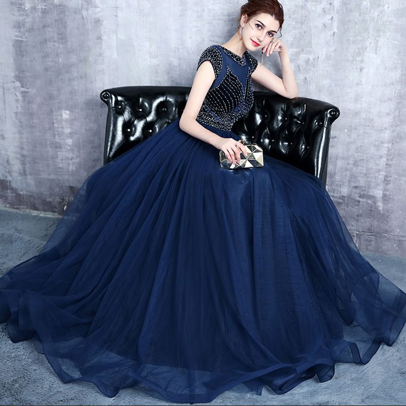 dress navy blue colour