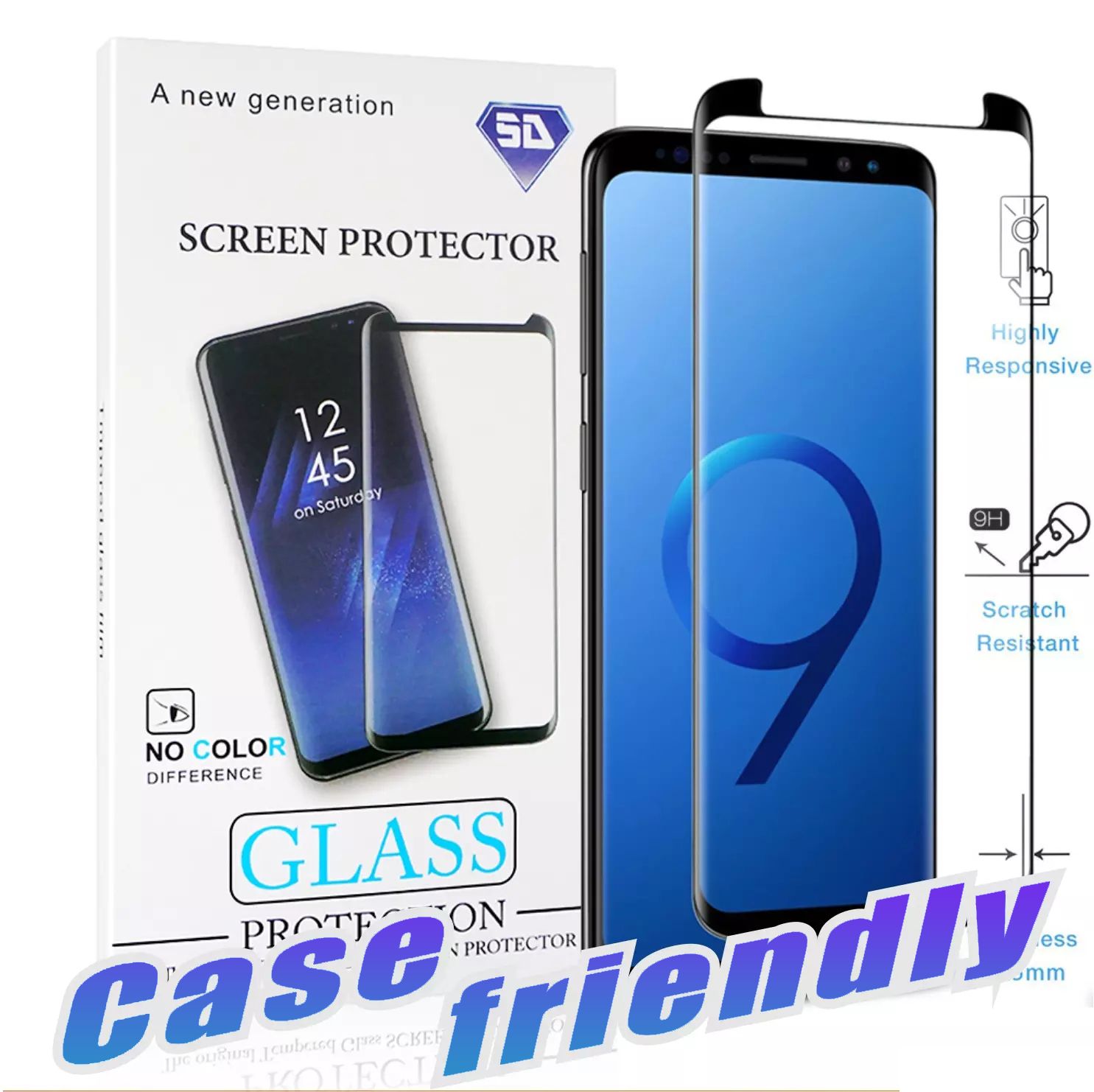 For Samsung Galaxy Note 9 8 S9 S8 Plus S7 Case Friendly Small For Samsung Galaxy Note 9 8 S9 S8 Plus S7 Case Friendly Small Version Tempered Glass 3D Curve Edge HD Clear Screen Protector Tempered Glass Samsung Galaxy