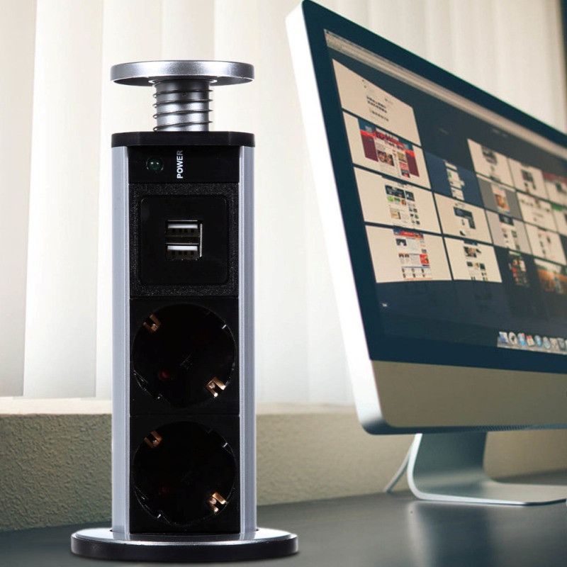 Großhandel 220 V 16A PULL POP UP Elektrische 3 Steckdosen 2 USB ... Großhandel 220 V 16A PULL POP UP Elektrische 3 Steckdosen 2 USB ...