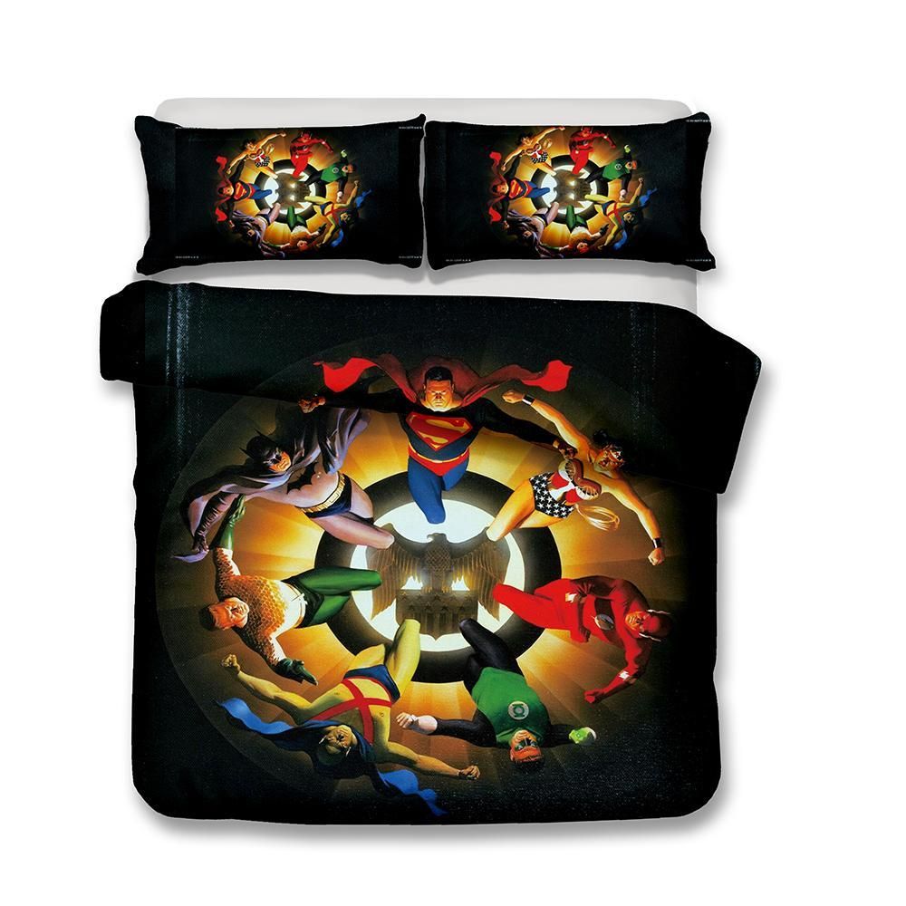 3d Design Art Bed Sets Dc Comic Pattern Bedding Duvet Cover Set Justice League The Flash