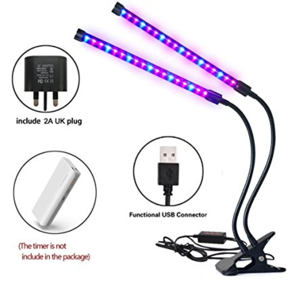 Led Grow Light Clip On Desk Plant Clamp Lamp With 360 Degree Led Grow Light Clip On Desk Plant Clamp Lamp With 360 Degree Adjule Gooseneck Timer Control3h 6h 12h Best Lights Garden From Ledh