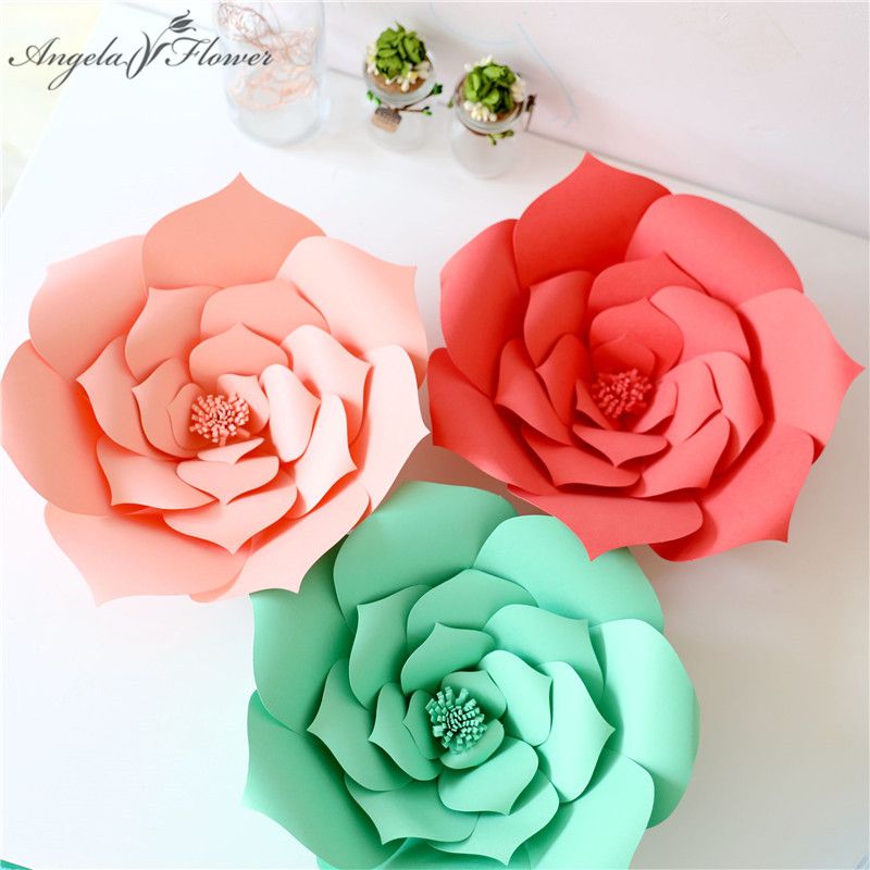 2019 diy craft 30cm paper roses birthday party wedding paper flower paper rose flower craft