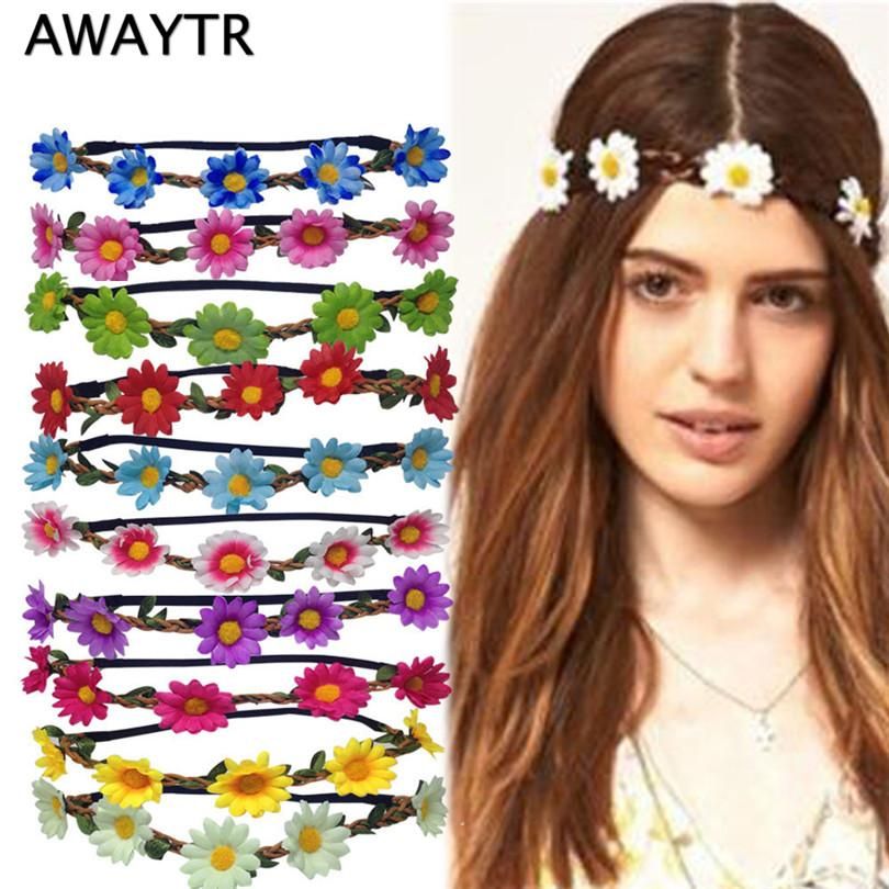 Boho Daisy Hair Bands For Women Hair Accessories New Wreath