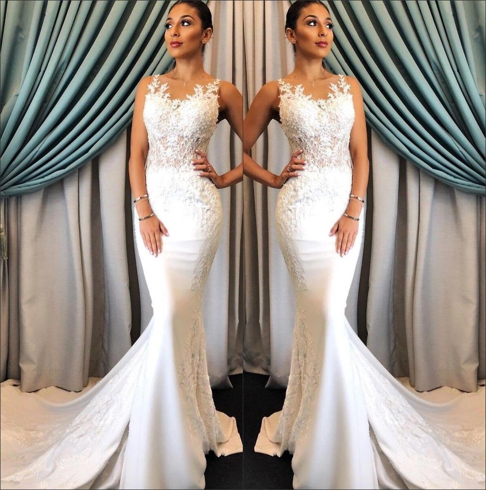 Mesh Top Wedding Dresses