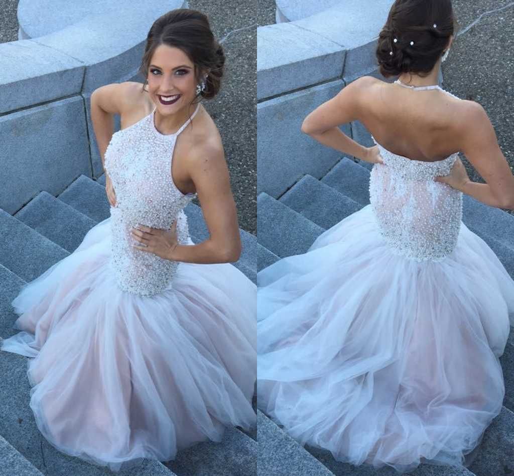 pale pink evening dress