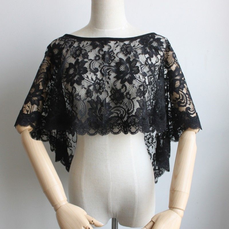 black lace shawl wedding