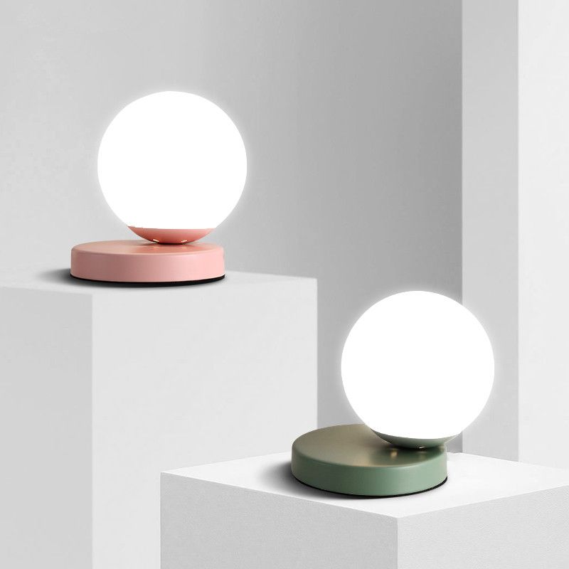 2018 Modern Table Lamps Globe Glass Desk Lamp Bedroom Bedside 2018 Modern Table Lamps Globe Glass Desk Lamp Bedroom Bedside Study Room Lighting Fixtures Reading Led Ball Lights From Stylenew