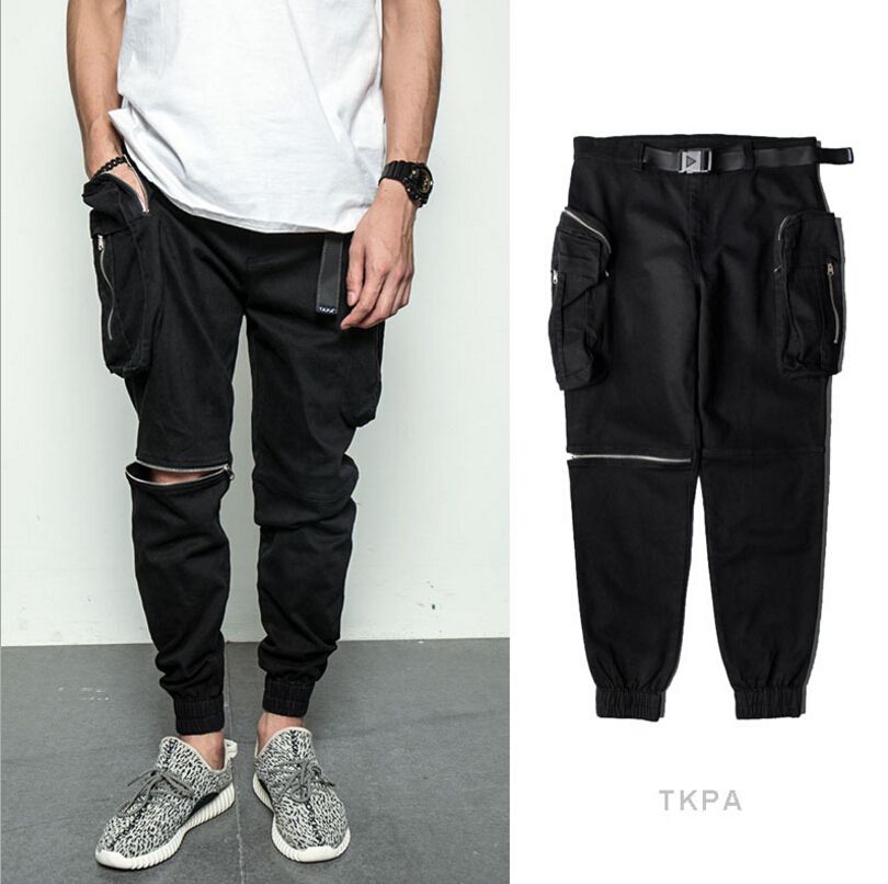 black cargo pants mens skinny