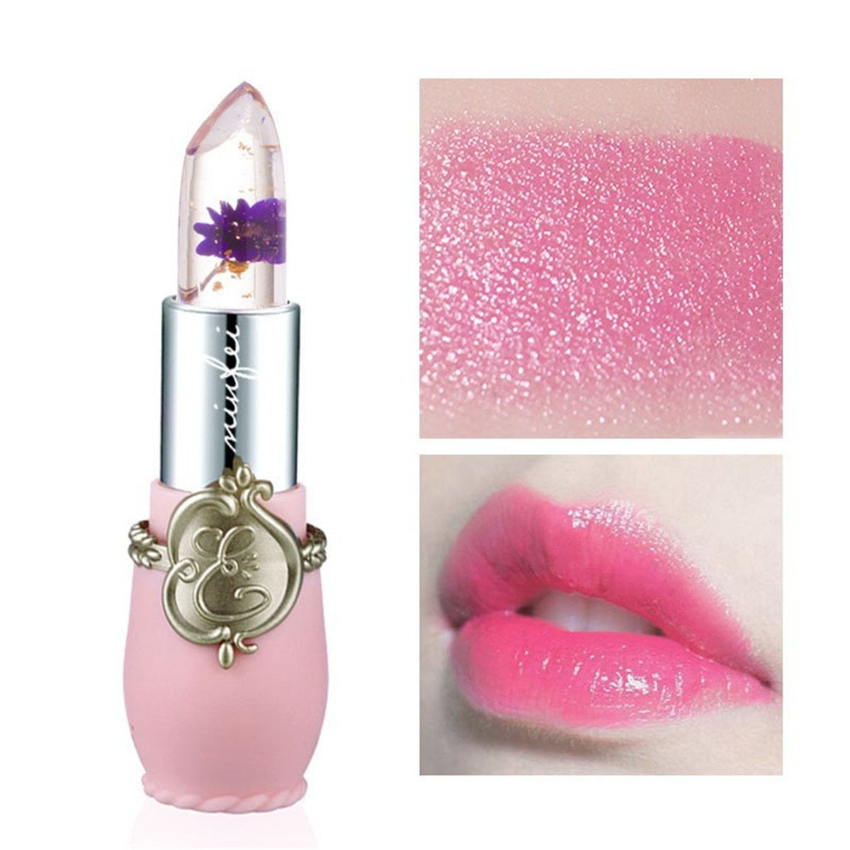 2018 Waterproof Flower LipStick Jelly Flower Transparent Color Changing Lipstick Long Lasting