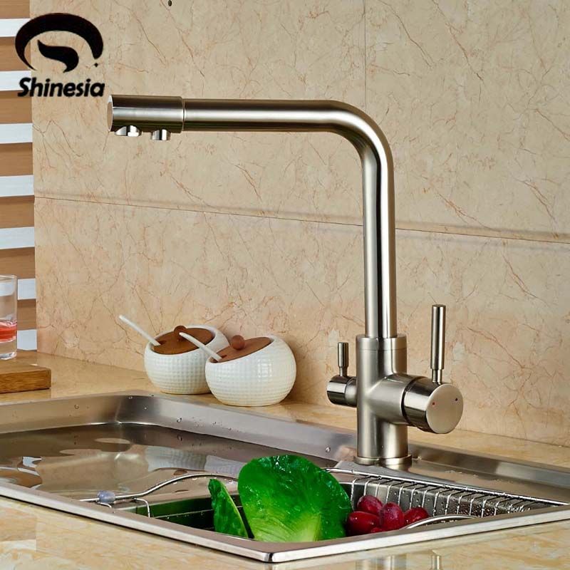 2019 Brushed Nickel Kitchen Faucet Pure Water Spout Tap Single Hole 2019 Brushed Nickel Kitchen Faucet Pure Water Spout Tap Single Hole Vessel Sink Mixer From Hibooth 91 18 Dhgate Com
